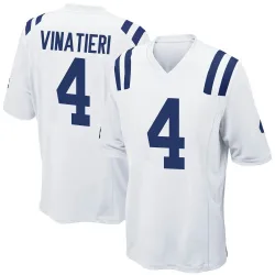 Men's Adam Vinatieri Indianapolis Colts No.4 Game Jersey - White