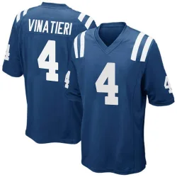 Men's Adam Vinatieri Indianapolis Colts No.4 Game Team Color Jersey - Royal Blue