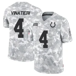 Men's Adam Vinatieri Indianapolis Colts No.4 Limited 2024 Salute to Service Jersey - Arctic Camo