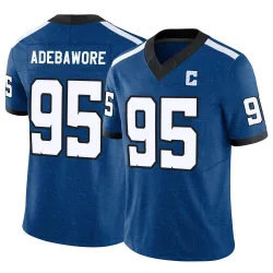 Men's Adetomiwa Adebawore Indianapolis Colts No.95 Limited Indiana Nights Alternate Vapor F.U.S.E. Jersey - Royal