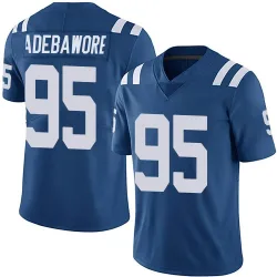 Men's Adetomiwa Adebawore Indianapolis Colts No.95 Limited Team Color Vapor Untouchable Jersey - Royal