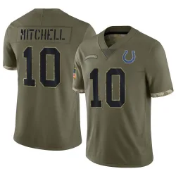 Men's Adonai Mitchell Indianapolis Colts No.10 Limited 2022 Salute To Service Jersey - Olive