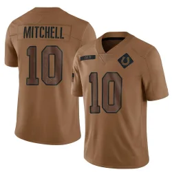 Men's Adonai Mitchell Indianapolis Colts No.10 Limited 2023 Salute To Service Jersey - Brown