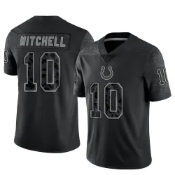Men's Adonai Mitchell Indianapolis Colts No.10 Limited Reflective Jersey - Black
