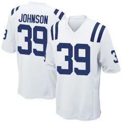 Men's Alex Johnson Indianapolis Colts No.39 Game Jersey - White