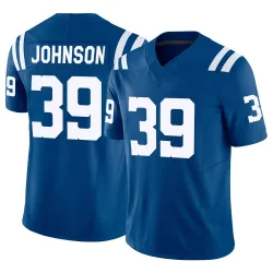 Men's Alex Johnson Indianapolis Colts No.39 Limited Vapor F.U.S.E. Jersey - Royal