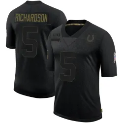 Men's Anthony Richardson Indianapolis Colts No.5 Limited 2020 Salute To Service Jersey - Black