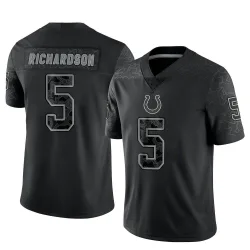 Men's Anthony Richardson Indianapolis Colts No.5 Limited Reflective Jersey - Black