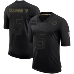 Men's Anthony Richardson Sr. Indianapolis Colts No.5 Limited 2020 Salute To Service Jersey - Black