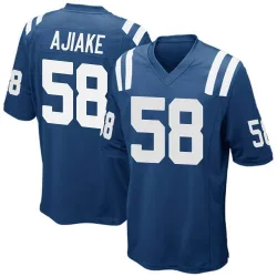 Men's Austin Ajiake Indianapolis Colts No.58 Game Team Color Jersey - Royal Blue