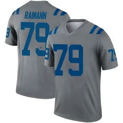 Men's Bernhard Raimann Indianapolis Colts No.79 Legend Inverted Jersey - Gray