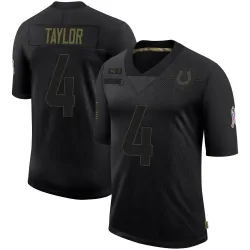 Men's Blayne Taylor Indianapolis Colts No.4 Limited 2020 Salute To Service Jersey - Black