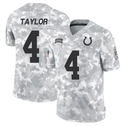 Men's Blayne Taylor Indianapolis Colts No.4 Limited 2024 Salute to Service Jersey - Arctic Camo