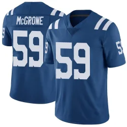 Men's Cameron McGrone Indianapolis Colts No.59 Limited Color Rush Vapor Untouchable Jersey - Royal