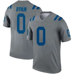 Men's Camryn Bynum Indianapolis Colts No.0 Legend Inverted Jersey - Gray