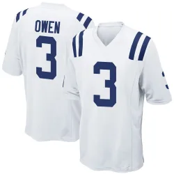 Men's Coleman Owen Indianapolis Colts No.3 Game Jersey - White