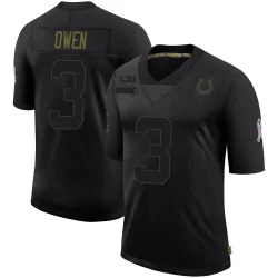 Men's Coleman Owen Indianapolis Colts No.3 Limited 2020 Salute To Service Jersey - Black