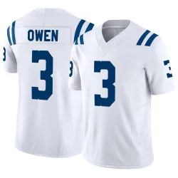 Men's Coleman Owen Indianapolis Colts No.3 Limited Vapor F.U.S.E. Jersey - White