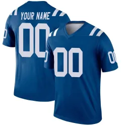 Men's Custom Indianapolis Colts No.00 Legend Jersey - Royal