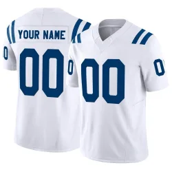 Men's Custom Indianapolis Colts No.00 Limited Vapor F.U.S.E. Jersey - White