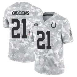 Men's DJ Giddens Indianapolis Colts No.21 Limited 2024 Salute to Service Jersey - Arctic Camo
