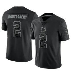 Men's D.J. Montgomery Indianapolis Colts No.2 Limited Reflective Jersey - Black