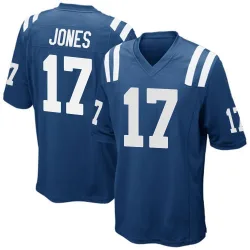 Men's Daniel Jones Indianapolis Colts No.17 Game Team Color Jersey - Royal Blue