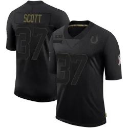 Men's Daniel Scott Indianapolis Colts No.37 Limited 2020 Salute To Service Jersey - Black