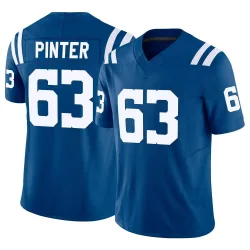 Men's Danny Pinter Indianapolis Colts No.63 Limited Vapor F.U.S.E. Jersey - Royal
