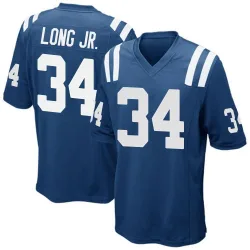 Men's David Long Jr. Indianapolis Colts No.34 Game Team Color Jersey - Royal Blue