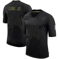 Men's David Long Jr. Indianapolis Colts No.34 Limited 2020 Salute To Service Jersey - Black