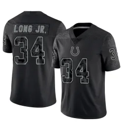 Men's David Long Jr. Indianapolis Colts No.34 Limited Reflective Jersey - Black
