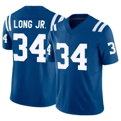 Men's David Long Jr. Indianapolis Colts No.34 Limited Vapor F.U.S.E. Jersey - Royal