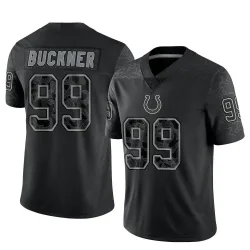 Men's DeForest Buckner Indianapolis Colts No.99 Limited Reflective Jersey - Black