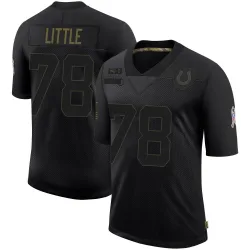 Men's Desmond Little Indianapolis Colts No.78 Limited 2020 Salute To Service Jersey - Black