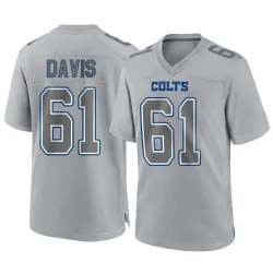 Men's Devonta Davis Indianapolis Colts No.61 Game Atmosphere Fashion Jersey - Gray