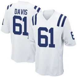 Men's Devonta Davis Indianapolis Colts No.61 Game Jersey - White