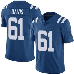 Men's Devonta Davis Indianapolis Colts No.61 Limited Team Color Vapor Untouchable Jersey - Royal