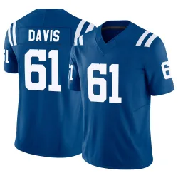 Men's Devonta Davis Indianapolis Colts No.61 Limited Vapor F.U.S.E. Jersey - Royal