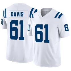 Men's Devonta Davis Indianapolis Colts No.61 Limited Vapor F.U.S.E. Jersey - White