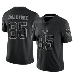 Men's Drew Ogletree Indianapolis Colts No.85 Limited Reflective Jersey - Black