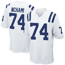 Men's Durell Nchami Indianapolis Colts No.74 Game Jersey - White
