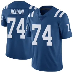 Men's Durell Nchami Indianapolis Colts No.74 Limited Color Rush Vapor Untouchable Jersey - Royal