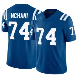 Men's Durell Nchami Indianapolis Colts No.74 Limited Vapor F.U.S.E. Jersey - Royal