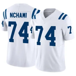 Men's Durell Nchami Indianapolis Colts No.74 Limited Vapor F.U.S.E. Jersey - White