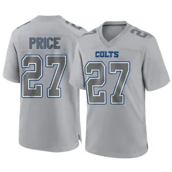 Men's D'vonte Price Indianapolis Colts No.27 Game Atmosphere Fashion Jersey - Gray