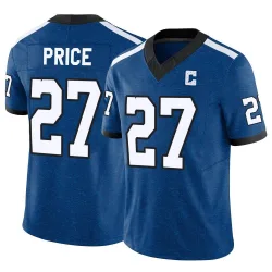 Men's D'vonte Price Indianapolis Colts No.27 Limited Indiana Nights Alternate Vapor F.U.S.E. Jersey - Royal