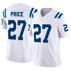 Men's D'vonte Price Indianapolis Colts No.27 Limited Vapor F.U.S.E. Jersey - White