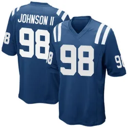 Men's Eric Johnson II Indianapolis Colts No.98 Game Team Color Jersey - Royal Blue
