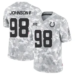 Men's Eric Johnson II Indianapolis Colts No.98 Limited 2024 Salute to Service Jersey - Arctic Camo
